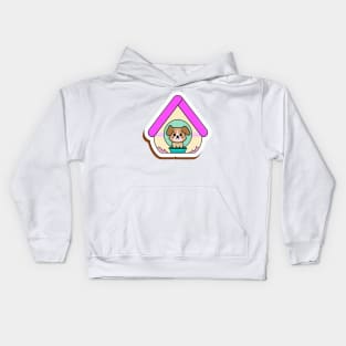 Little Dog in The Egg-House Kids Hoodie